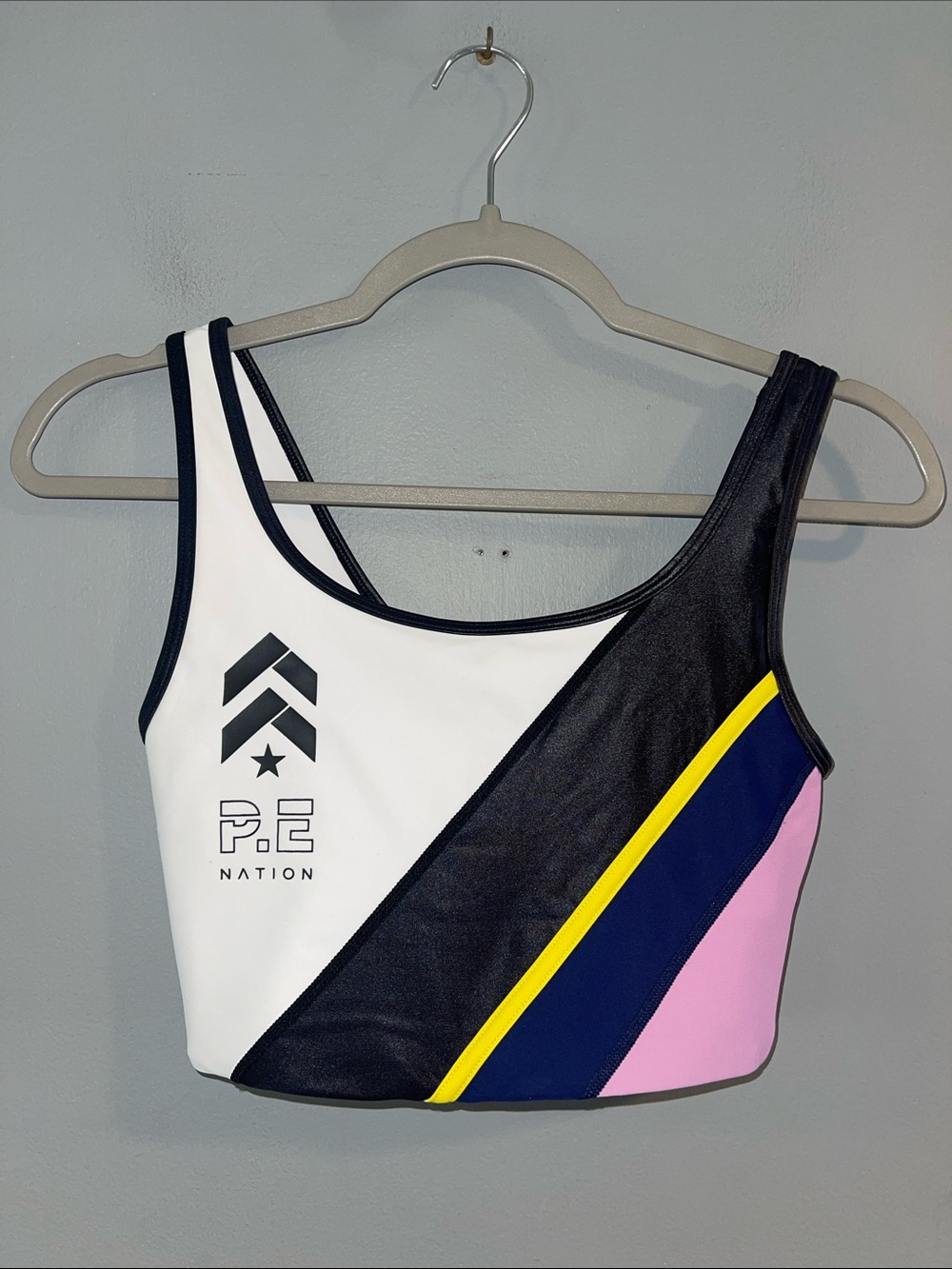PE‎ Nation Rebuild Sports Bra Bralette Pink Black White Size XS